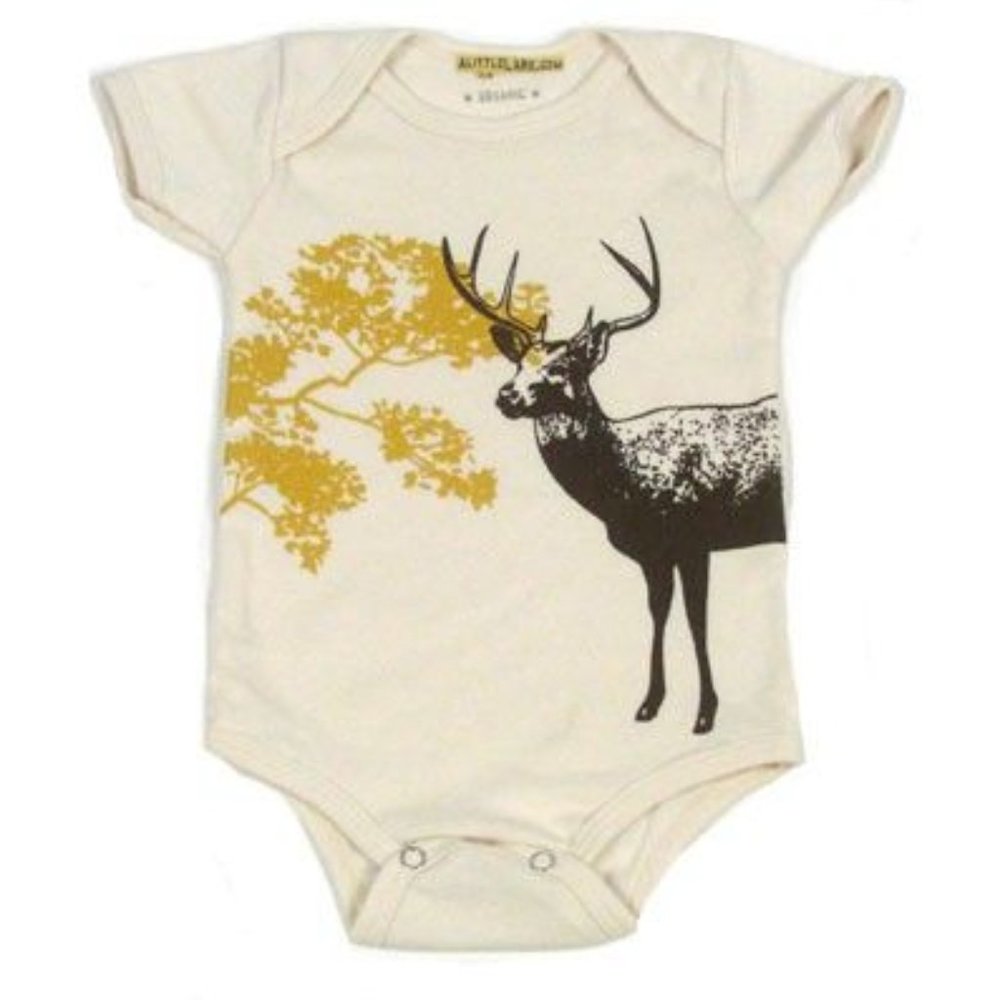 Organic Cotton, Non Toxic Ink Baby Bodysuit----Deer, NEW with tag!!!